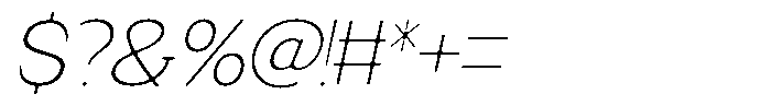Fendrok Smooth Thin Slant Semi Expan Font OTHER CHARS