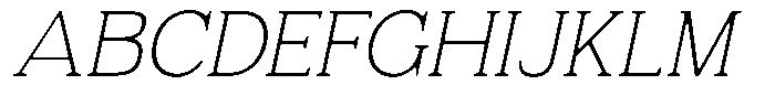 Fendrok Smooth Thin Slant Semi Expan Font UPPERCASE