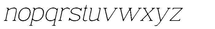Fendrok Smooth Thin Slant Semi Expan Font LOWERCASE