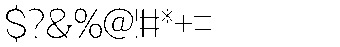 Fendrok Smooth Thin Font OTHER CHARS