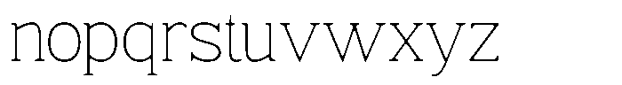 Fendrok Smooth Thin Font LOWERCASE