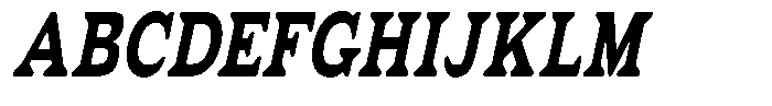 Fendrok Soft Black Slant Condensed Font UPPERCASE