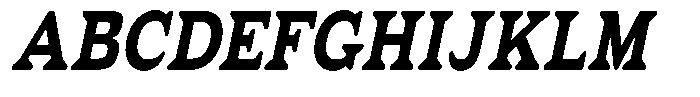 Fendrok Soft Black Slant Semi Conde Font UPPERCASE