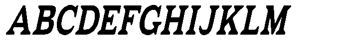 Fendrok Soft Extra Bold Slant Conde Font UPPERCASE