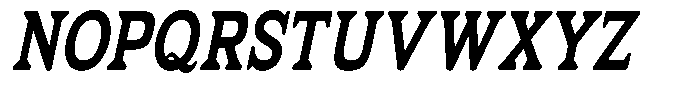 Fendrok Soft Extra Bold Slant Conde Font UPPERCASE