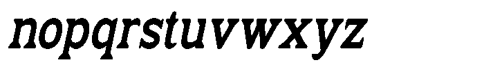 Fendrok Soft Extra Bold Slant Conde Font LOWERCASE