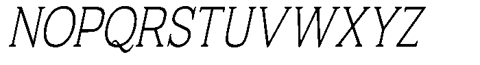 Fendrok Soft Extra Light Slant Conde Font UPPERCASE