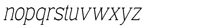 Fendrok Soft Extra Light Slant Conde Font LOWERCASE