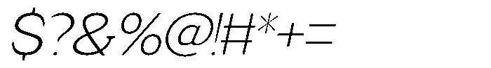 Fendrok Soft Extra Light Slant Expan Font OTHER CHARS