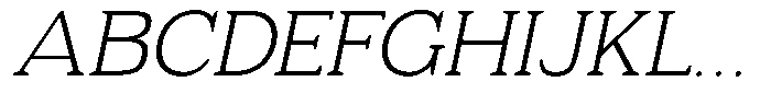Fendrok Soft Extra Light Slant Expan Font UPPERCASE