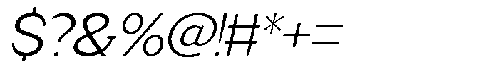 Fendrok Soft Light Slant Expanded Font OTHER CHARS