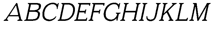 Fendrok Soft Light Slant Semi Expan Font UPPERCASE