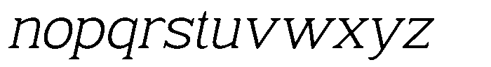 Fendrok Soft Light Slant Semi Expan Font LOWERCASE