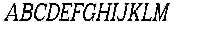 Fendrok Soft Medium Slant Conden Font UPPERCASE