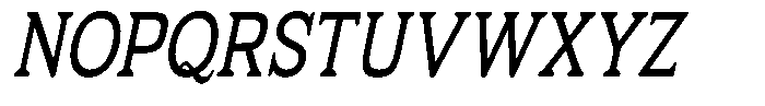 Fendrok Soft Medium Slant Conden Font UPPERCASE