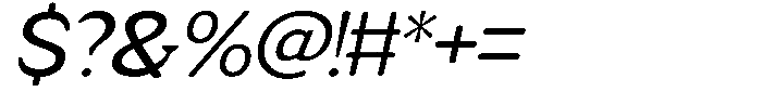 Fendrok Soft Medium Slant Expan Font OTHER CHARS