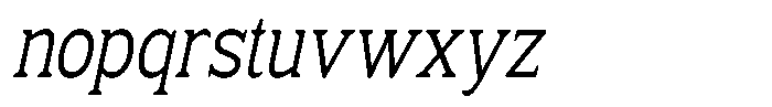 Fendrok Soft Slant Condensed Font LOWERCASE