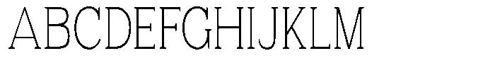 Fendrok Soft Thin Condensed Font UPPERCASE