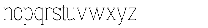 Fendrok Soft Thin Condensed Font LOWERCASE