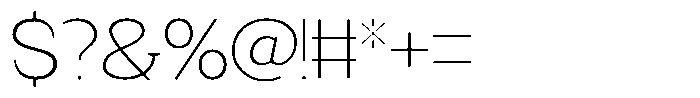 Fendrok Soft Thin Expanded Font OTHER CHARS