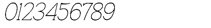 Fendrok Soft Thin Slant Condensed Font OTHER CHARS