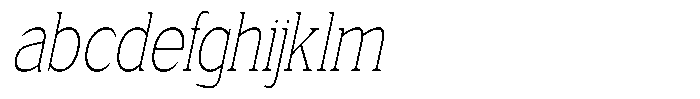 Fendrok Soft Thin Slant Condensed FONT