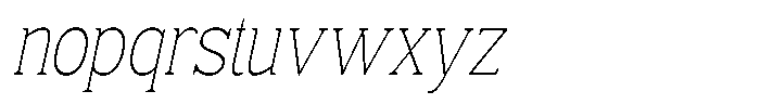 Fendrok Soft Thin Slant Condensed Font LOWERCASE