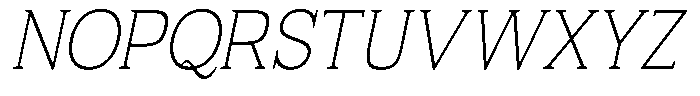 Fendrok Soft Thin Slant Semi Conde Font UPPERCASE
