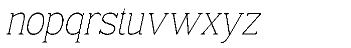 Fendrok Soft Thin Slant Semi Conde Font LOWERCASE