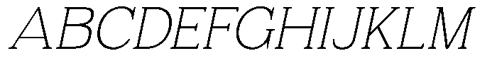 Fendrok Soft Thin Slant Semi Expan Font UPPERCASE