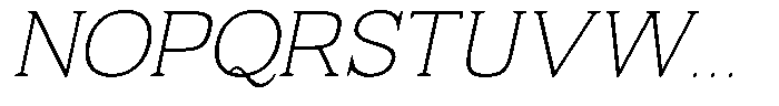 Fendrok Soft Thin Slant Semi Expan Font UPPERCASE