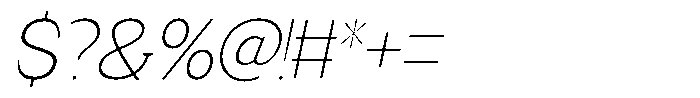 Fendrok Soft Thin Slant Font OTHER CHARS