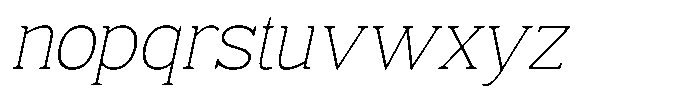 Fendrok Soft Thin Slant Font LOWERCASE