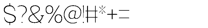 Fendrok Soft Thin Font OTHER CHARS