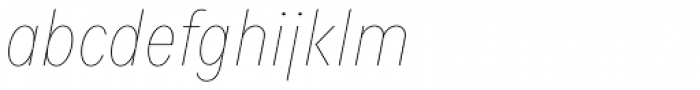 Fenomen Sans CN Hairline Italic Font LOWERCASE