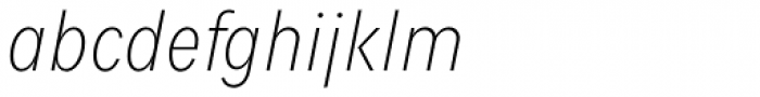 Fenomen Sans CN Thin Italic Font LOWERCASE