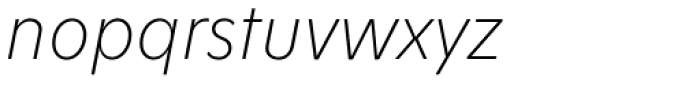 Fenomen Sans SCN Thin Italic Font LOWERCASE