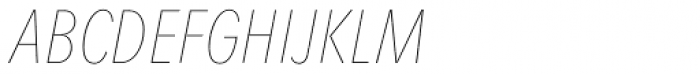 Fenomen Sans XCN Hairline Italic Font UPPERCASE