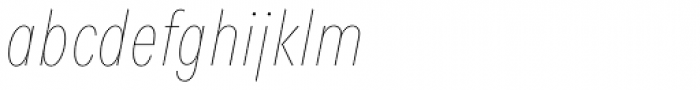 Fenomen Sans XCN Hairline Italic Font LOWERCASE