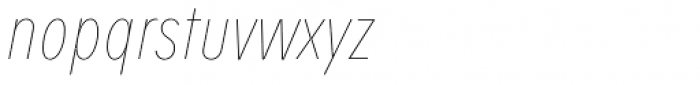 Fenomen Sans XCN Hairline Italic Font LOWERCASE