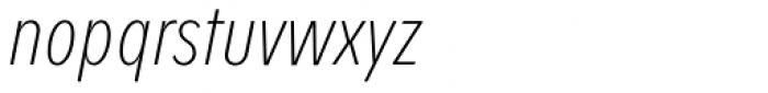 Fenomen Sans XCN Thin Italic Font LOWERCASE