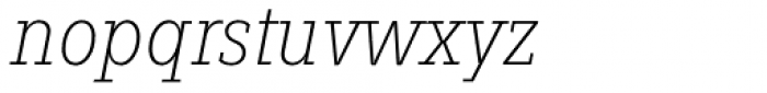 Fenomen Slab CN Thin Italic Font LOWERCASE