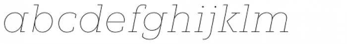 Fenomen Slab Hairline Italic Font LOWERCASE