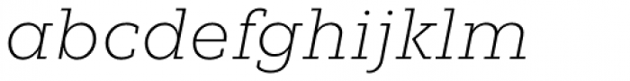 Fenomen Slab Thin Italic Font LOWERCASE