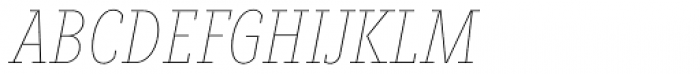 Fenomen Slab XCN Hairline Italic Font UPPERCASE