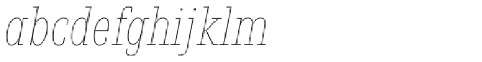 Fenomen Slab XCN Hairline Italic Font LOWERCASE