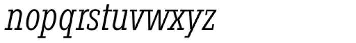 Fenomen Slab XCN Light Italic Font LOWERCASE