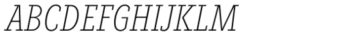 Fenomen Slab XCN Thin Italic Font UPPERCASE