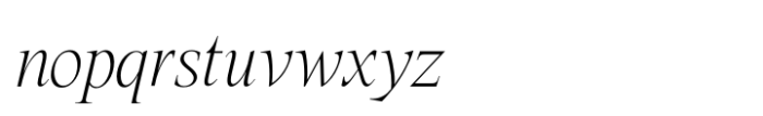 Fenoom Italic Extra Light Font LOWERCASE