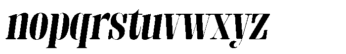 Fenoura Black Slant Font LOWERCASE